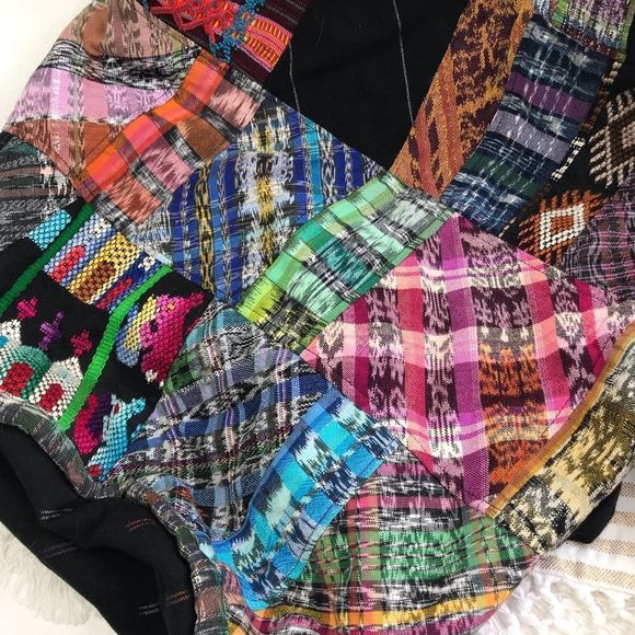 HUGE Handcrafted Vintage Guatemalan Colorful Patchwork  display picture 3